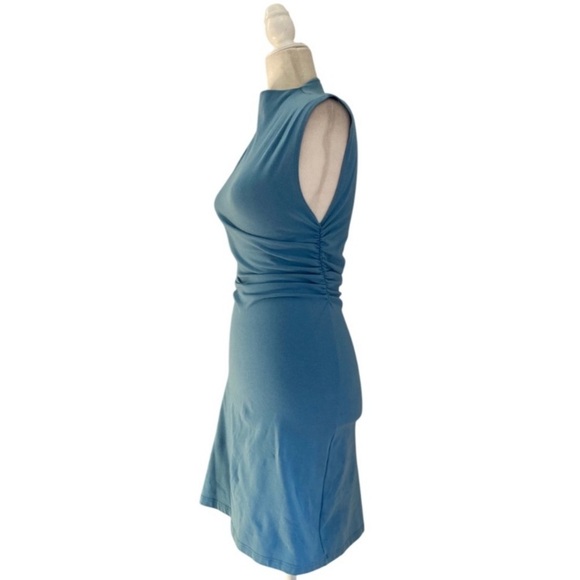 Reformation Alden Stretch Knit Mini Dress Sleeveless Dusk Blue Small - Picture 8 of 15
